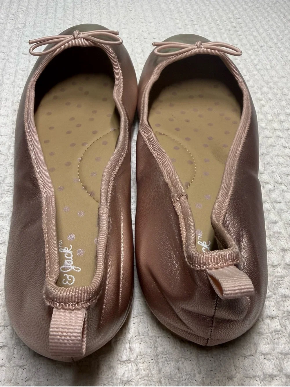 Cat & Jack Rose Gold Ballet Flats for Girls Size 2